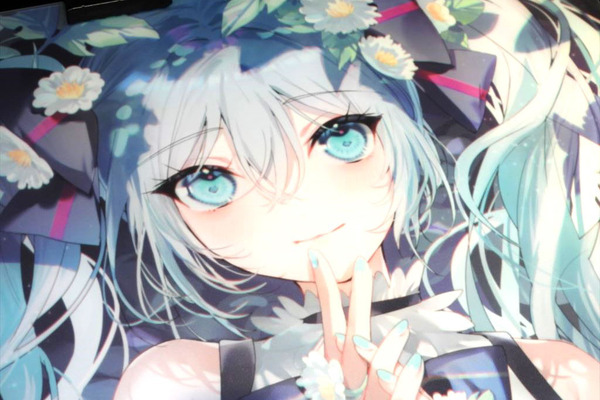 即完売となった初音ミクデザインのガラス製マウスパッドをアークで展示