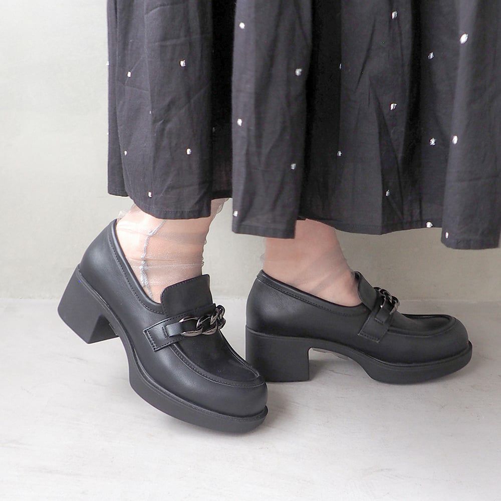 軽量｜厚底チェーンローファー（BY_8510129） | あしながおじさん