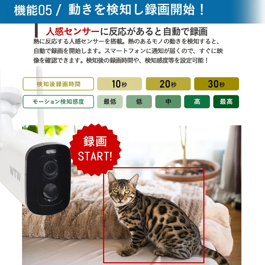 WTW-E2635B(ちび太PRO) | 400万画素機器間Wi-Fi対応バッテリー内蔵