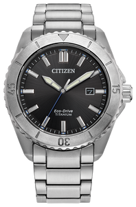 Citizen Brycen Eco-Drive - Titanium - 41mm - Black | AW1840-50E