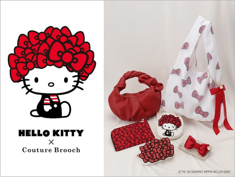 リボンアフロ”のキティが目印。エコバッグ・ポーチ・マスクケースなど