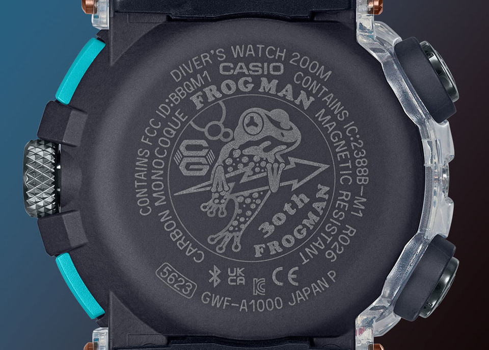 G-SHOCK、200m潜水のダイバーズウォッチ「FROGMAN」に「ヤドクガエル