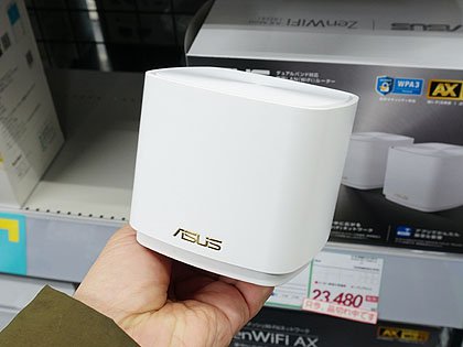 ASUSの小型メッシュWi-Fi 6ルーター「ZenWiFi AX Mini」の単体販売が