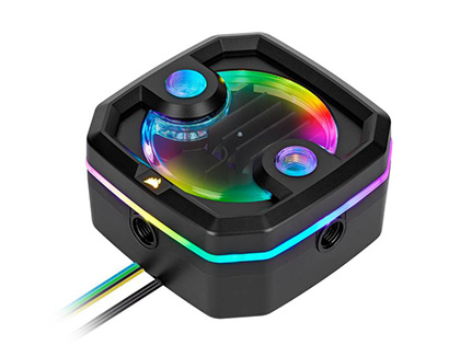 ケースファン取り付け穴に設置できるCORSAIRのポンプ一体型水冷