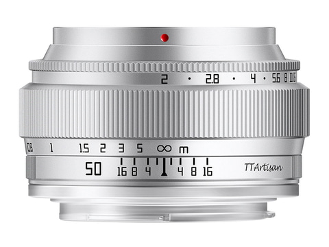 フルサイズ対応MFレンズ「TTArtisan 50mm f/2」に新色シルバー。1.3万