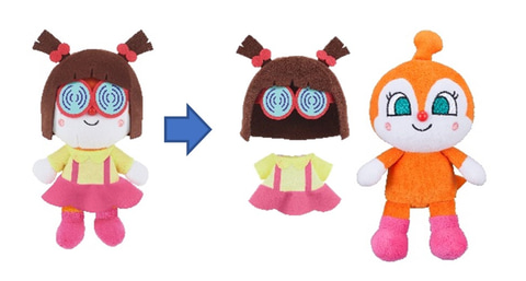 街の子どもに“変装”可能！ 「アンパンマン」のぬいぐるみ「ばい吉くん