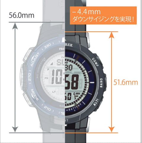 カシオ、「PRO TREK」から小型軽量化したデジタルモデル - Impress Watch
