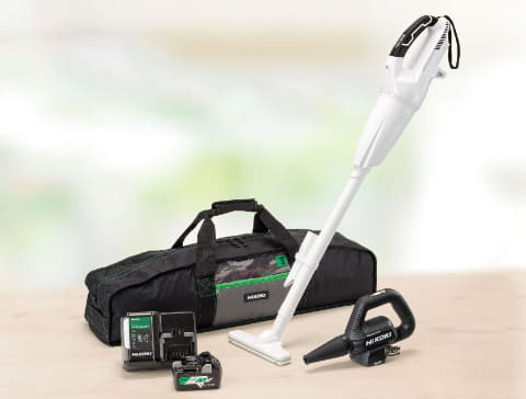 コードレスクリーナーとブロワーを持ち運べる「お掃除コンボセット