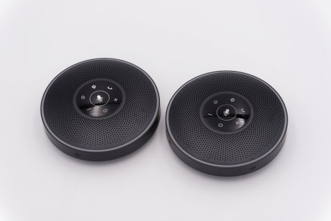 2台1セットのワイヤレススピーカーフォン「eMeet M220」が、オンライン
