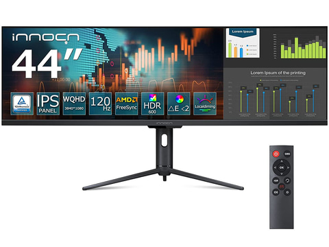 innocn、フルHDパネル2枚分の43.8型液晶 - PC Watch