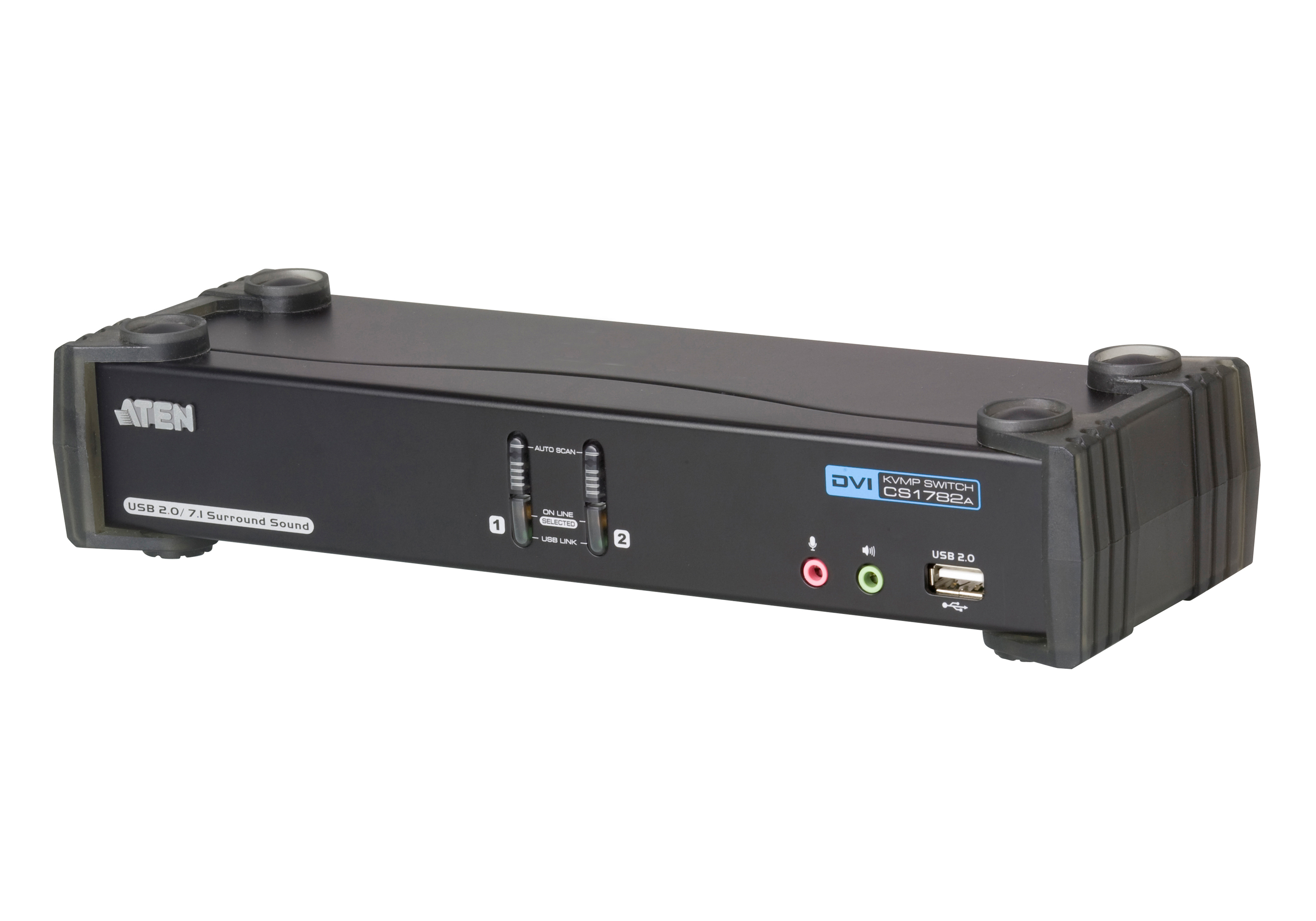 2-Port USB DVI Dual Link/CH7.1 Audio KVMP™ Switch - CS1782A, ATEN