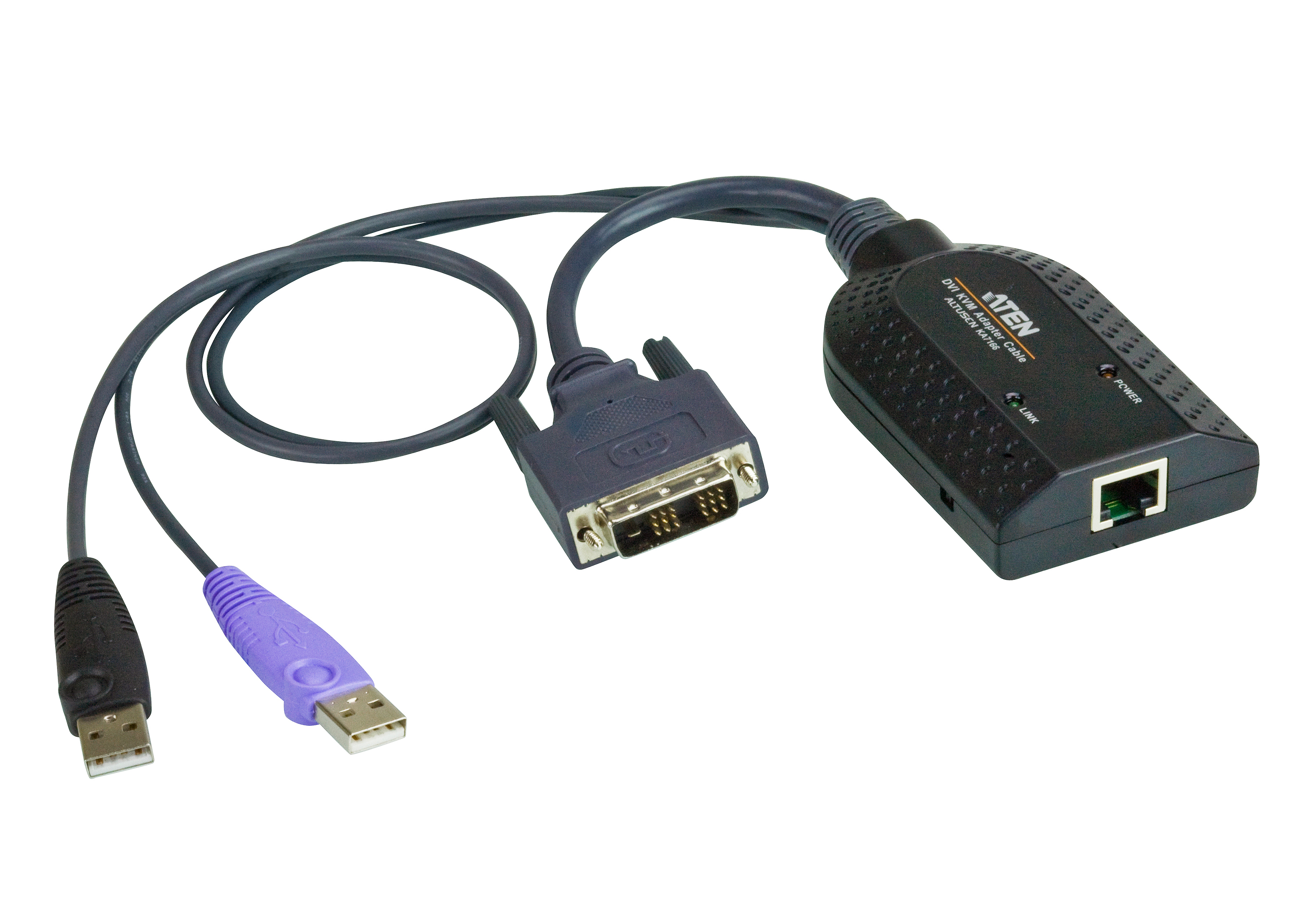 USB DVI Virtual Media KVM Adapter with Smart Card Support - KA7166