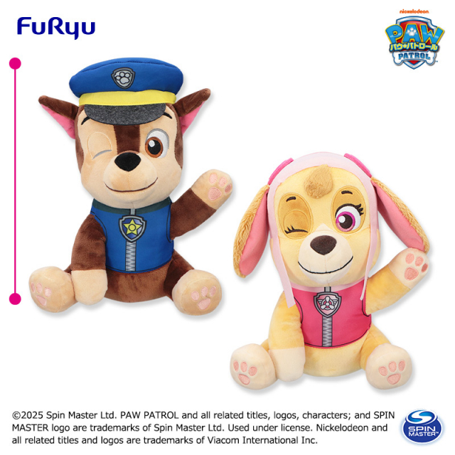 パウ・パトロール パウっとハイタッチBIGぬいぐるみ～チェイス・スカイ