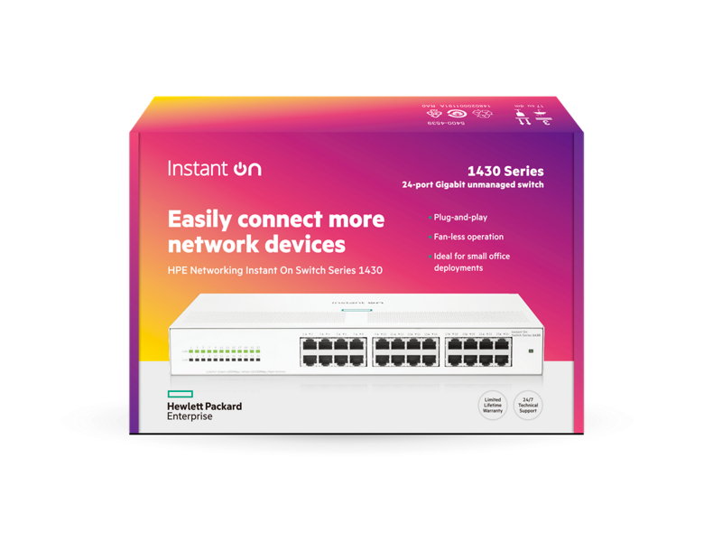 HPE Networking Instant On Switch 24p Gigabit 1430 | HPE Store