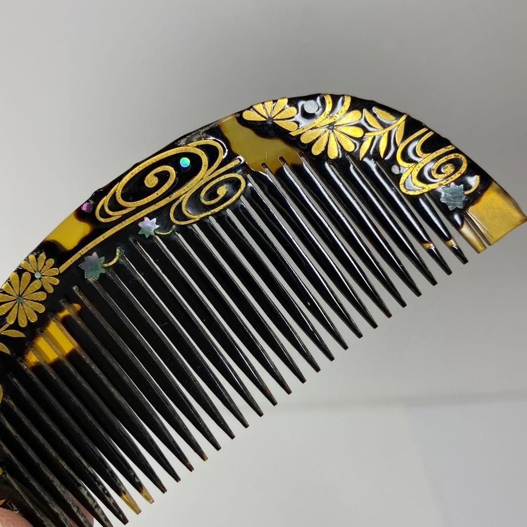 本鼈甲 蒔絵櫛 7g 東さ7-0126☆2F - メルカリ