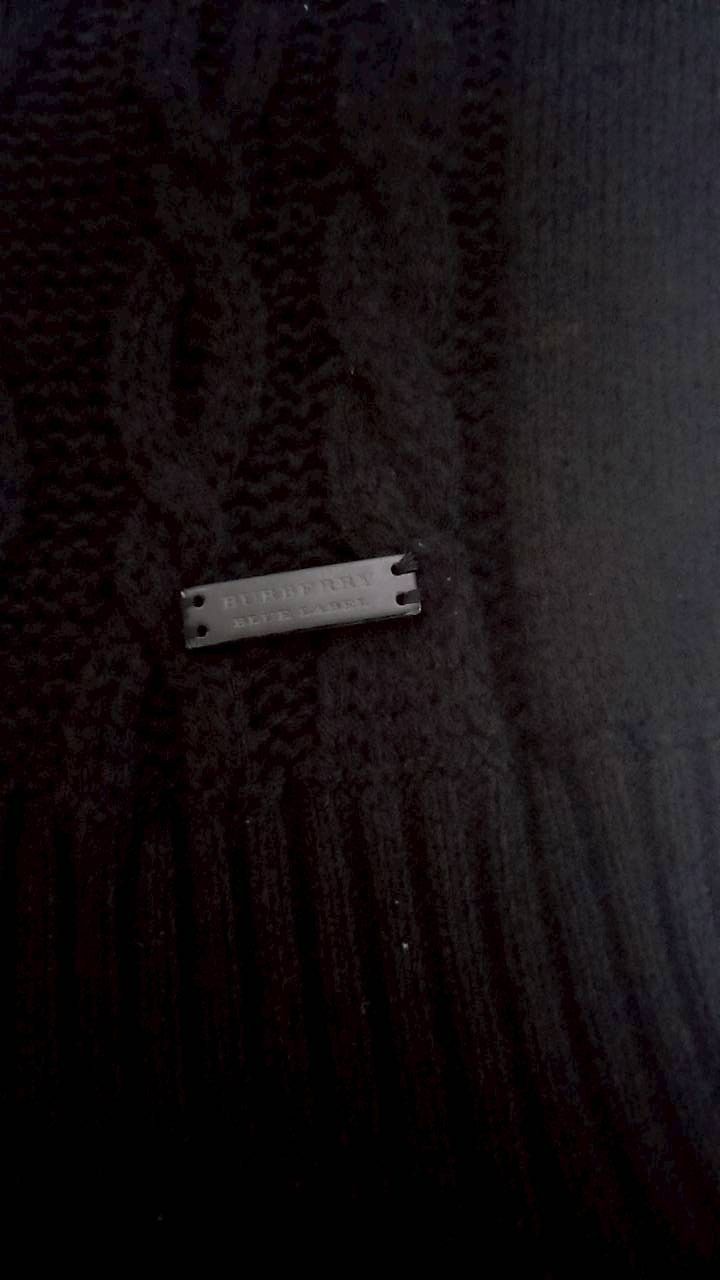 BURBERRY BLUE LABEL バーバリー ケーブルニットワンピース ブラック