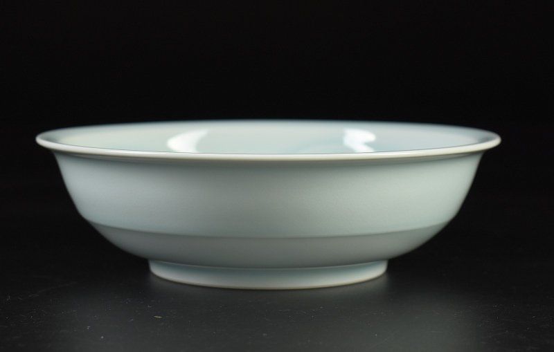 み*ん様 快山窯 塚本快示 青白磁 華鳥兎文高台鉢 人間国宝 共箱 未使用