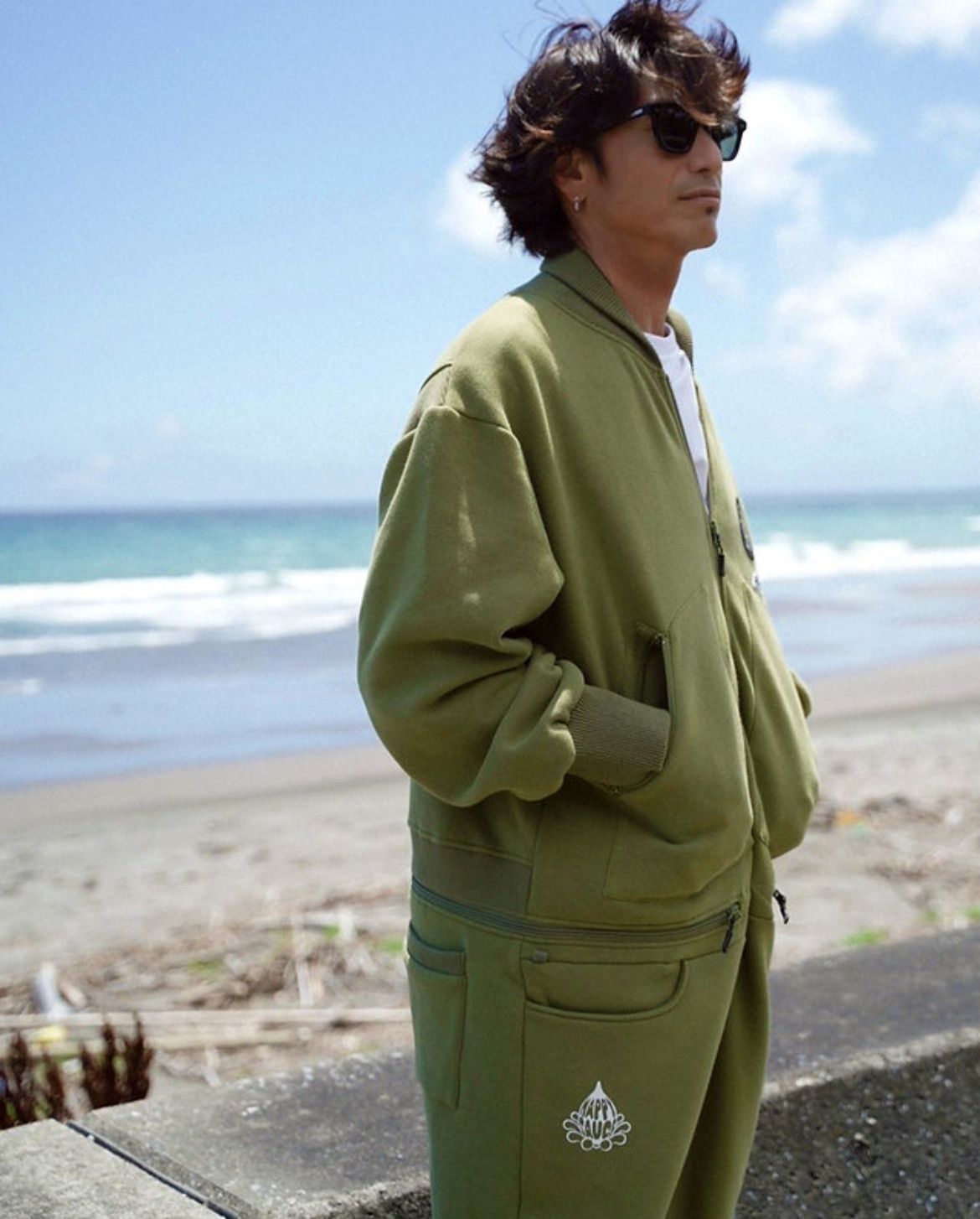 P01 M L XL ジャンプスーツ ジッパー SUPER ALLINONE Anytime,anywhere