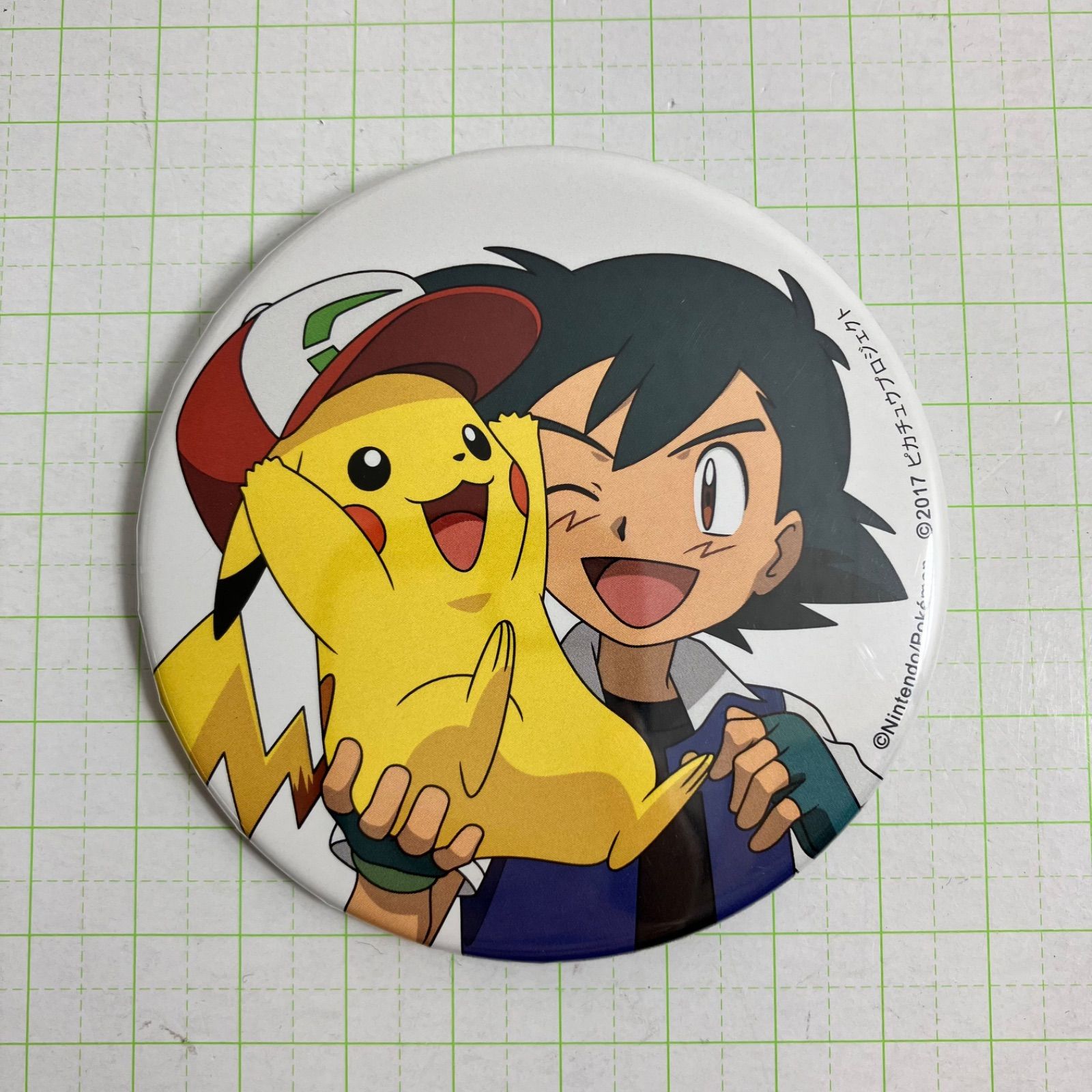 瀬戸店】サトシ ピカチュウ 缶バッジ 20th 劇場版 キミにきめた