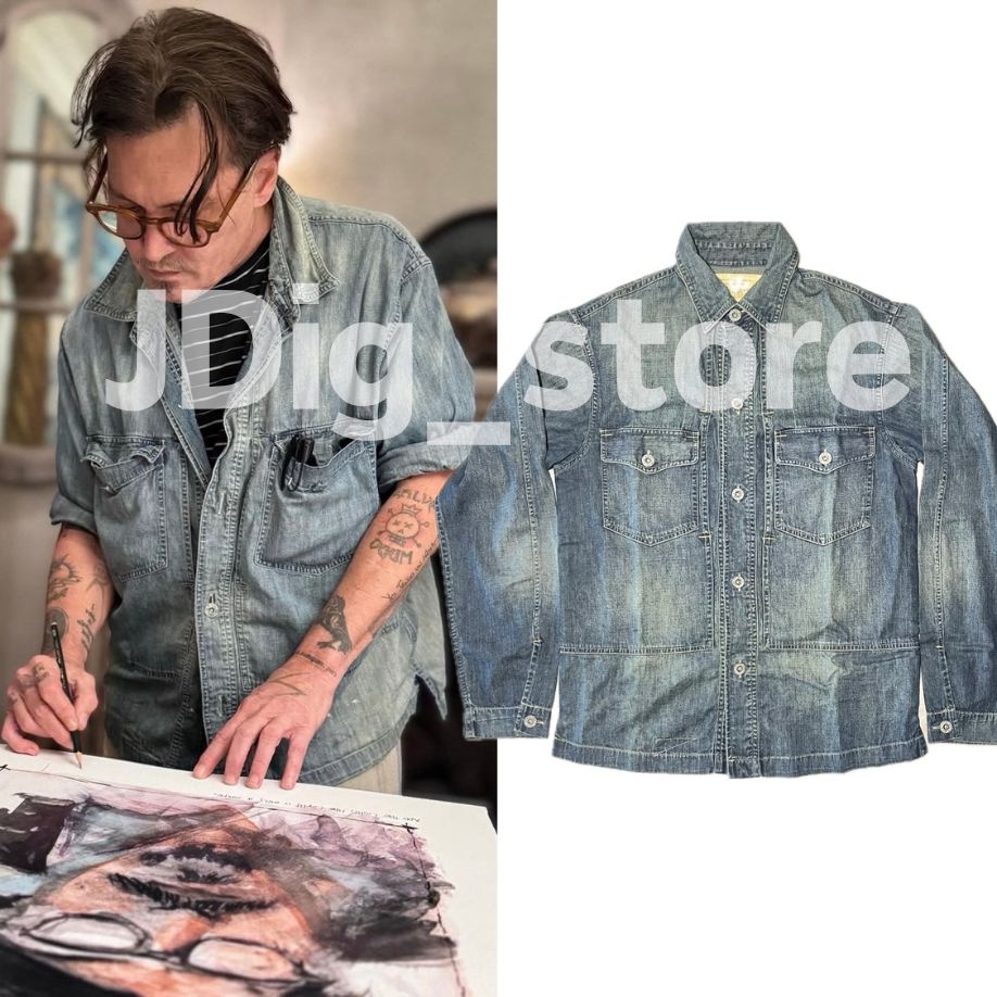 ジョニーデップ着用 RRL デニムシャツ - メルカリ