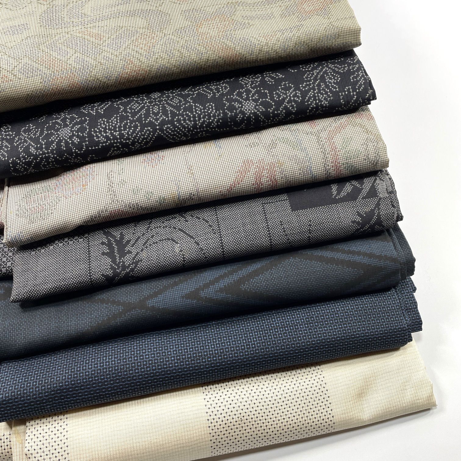 大島紬 7枚 正絹 着物おまとめ売り 同梱購入歓迎 リメイク用 着付け