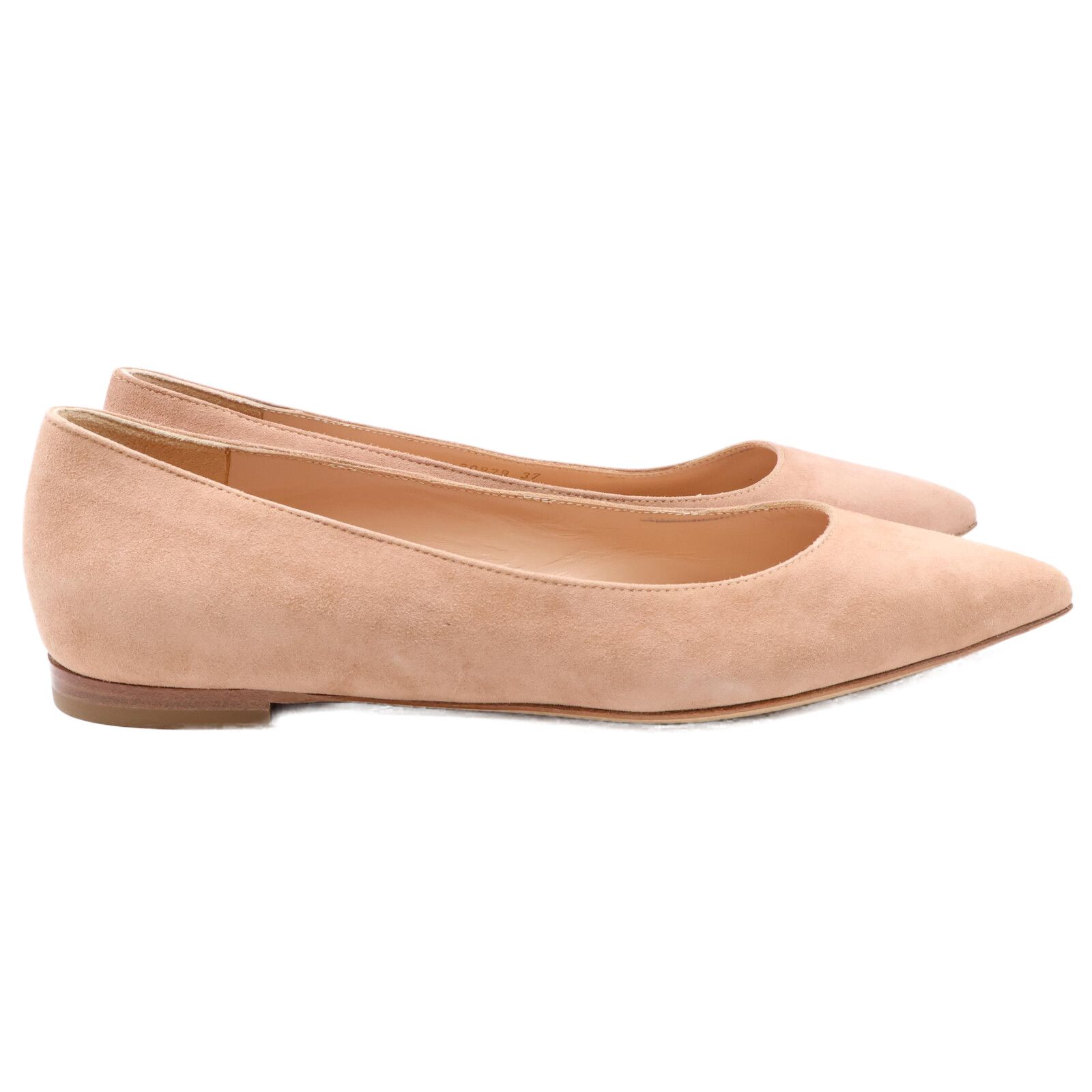 Gianvito Rossiスエードポインテッドトゥフラットシューズ Gianvito