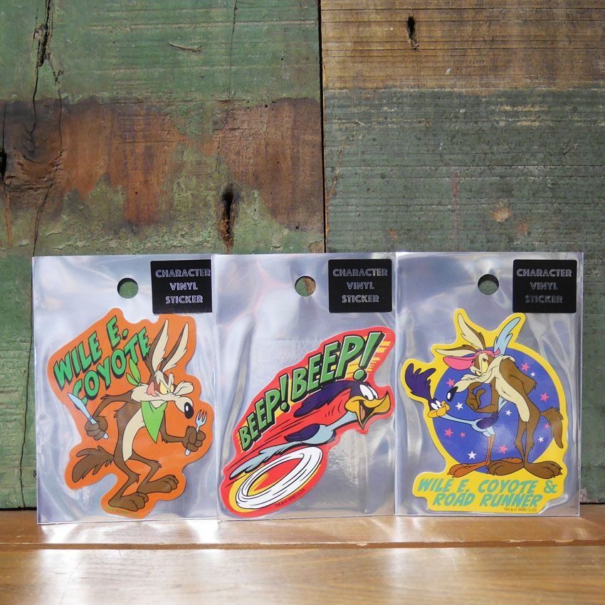 ルーニーテューンズ ステッカー ロードランナー ワイリーコヨーテ