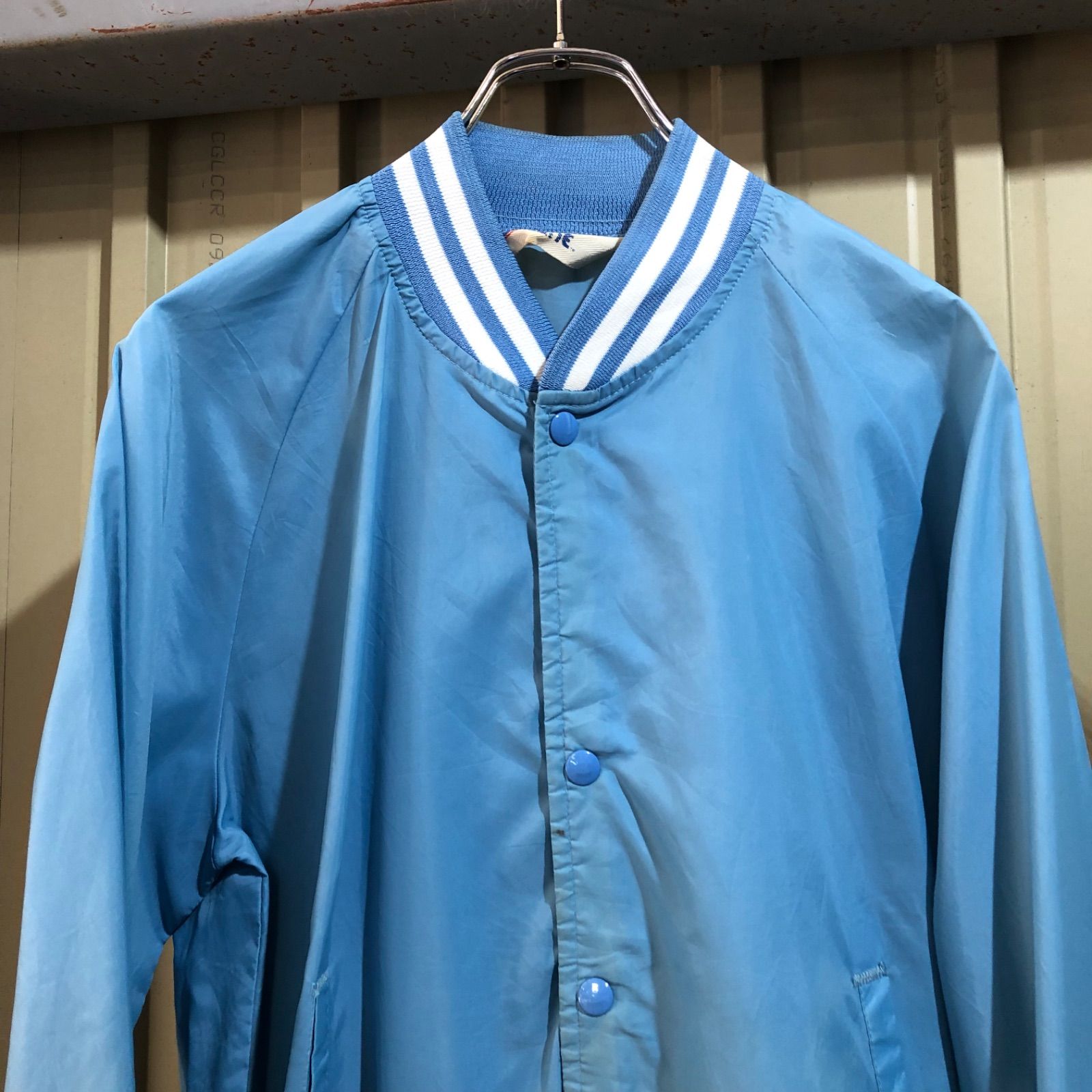 1677 Chalk Line ナイロンスタジャン 水色 M チョークライン 90s