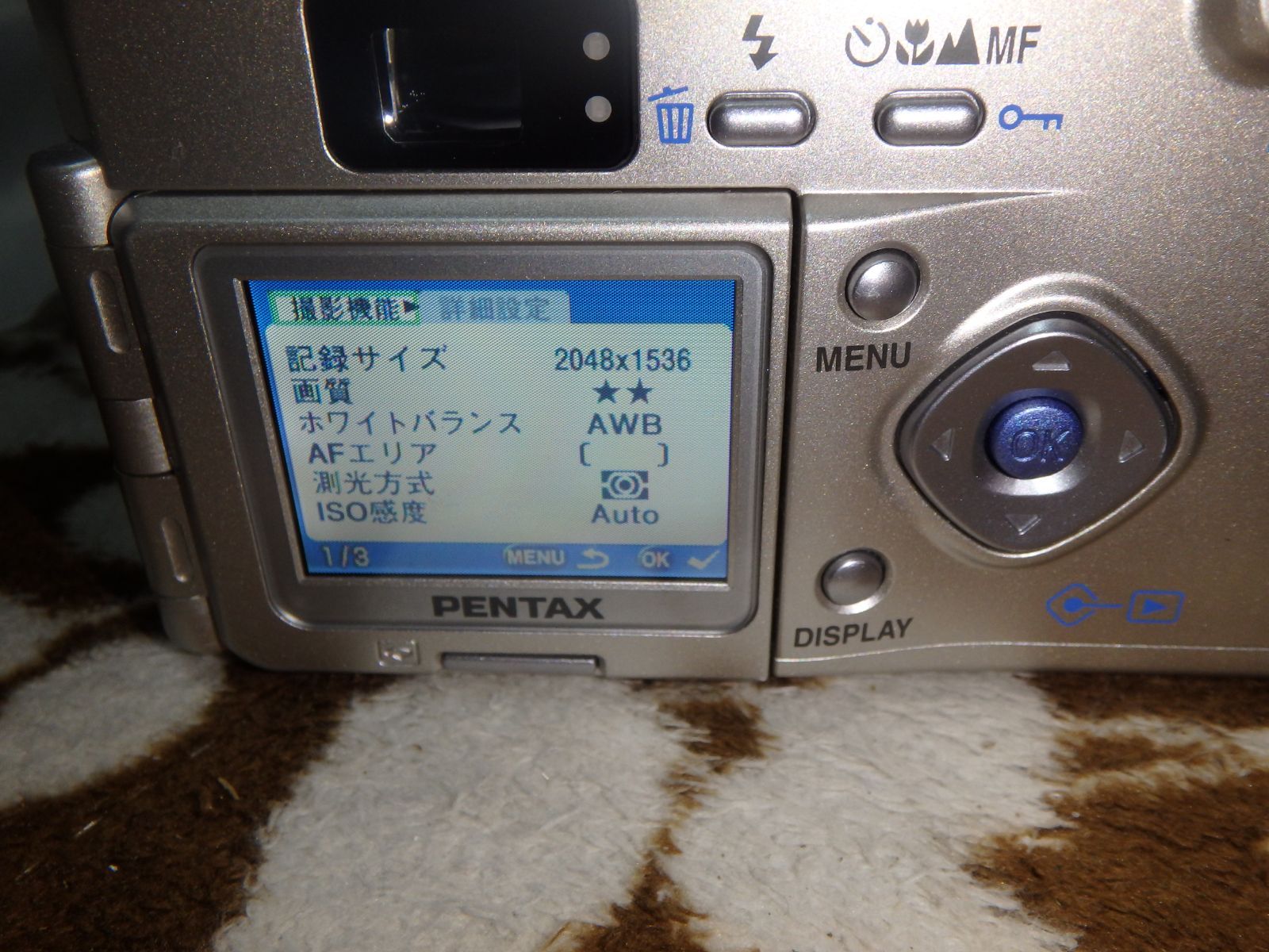 動作品 PENTAX OPTIO 330GS デジタルカメラ 乾電池駆動 - メルカリ