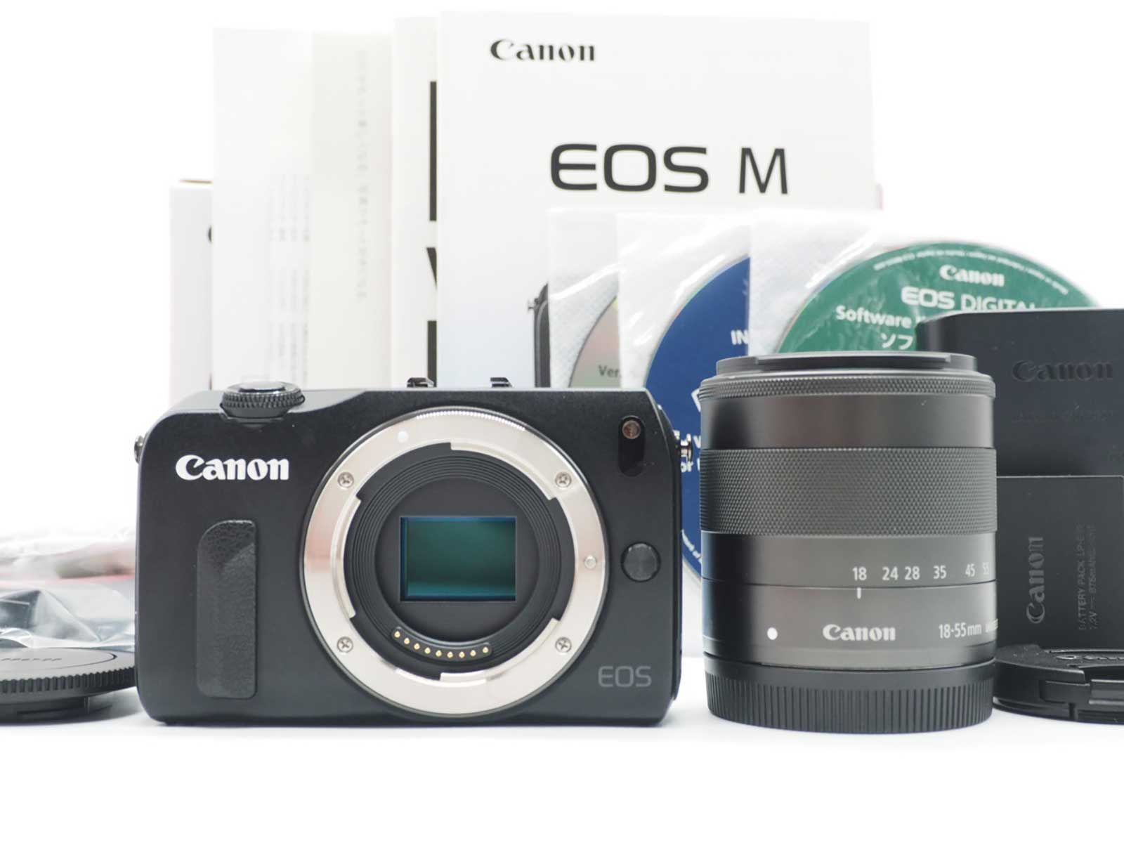 キャノン Canon EOS M Digital Camera Black 18-55mm Lens 元箱 [新品