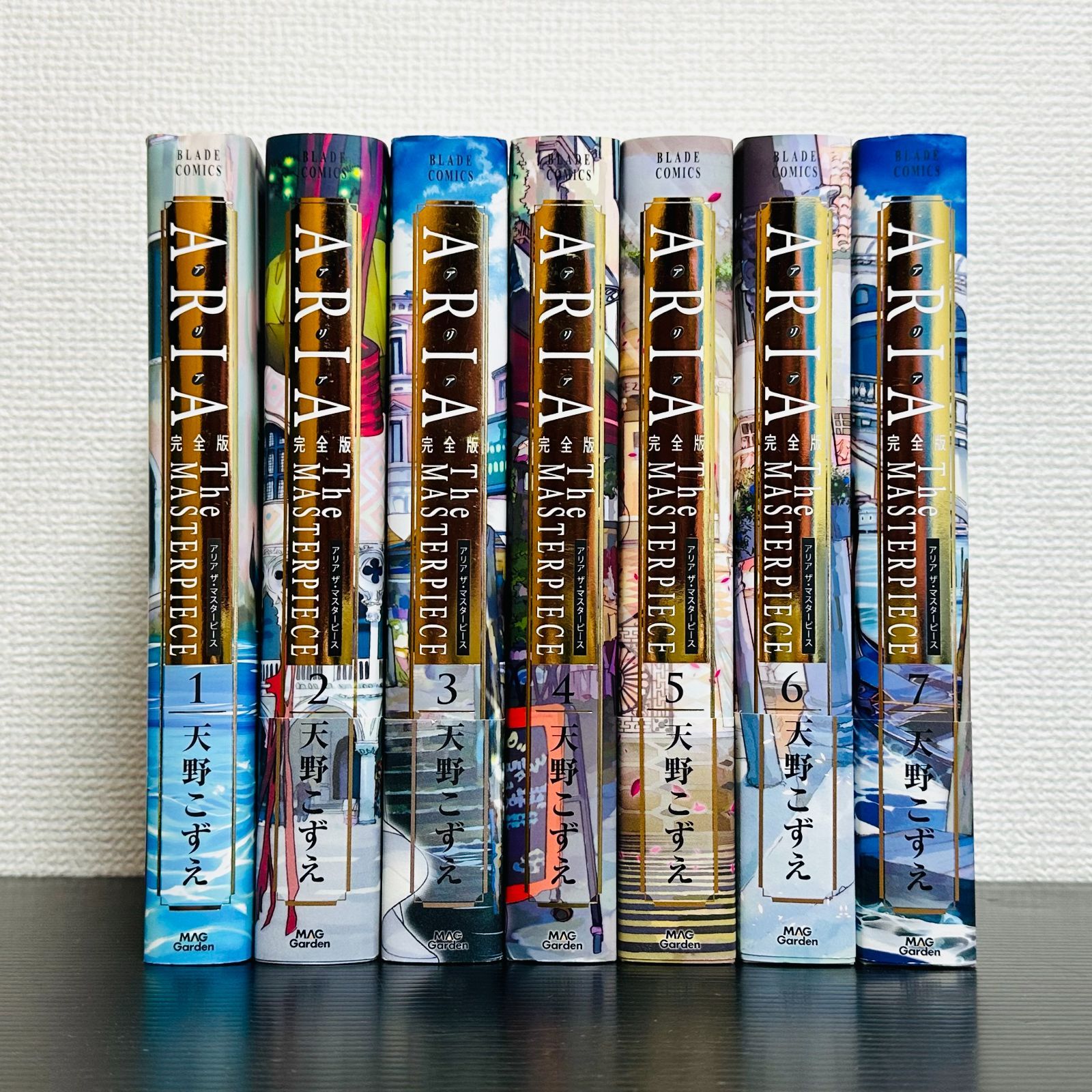 ARIA The MASTERPIECE 完全版 全巻セット 特典 カード 1～7巻 帯 初版