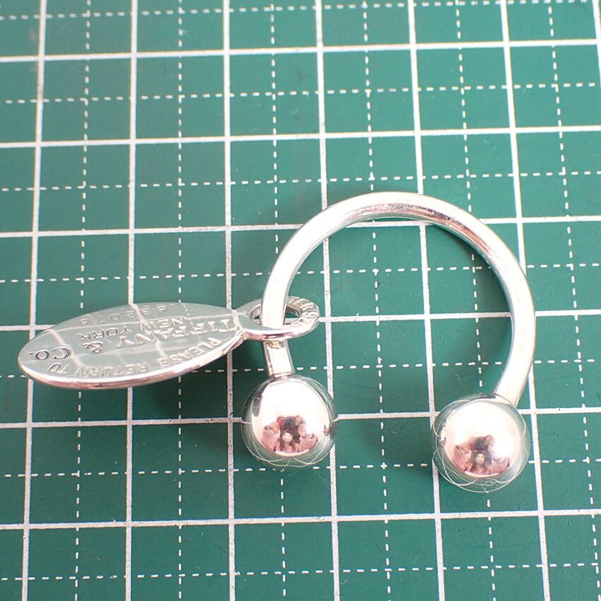 ティファニー 925 リターントゥオーバルタグ キーリング//j164-8