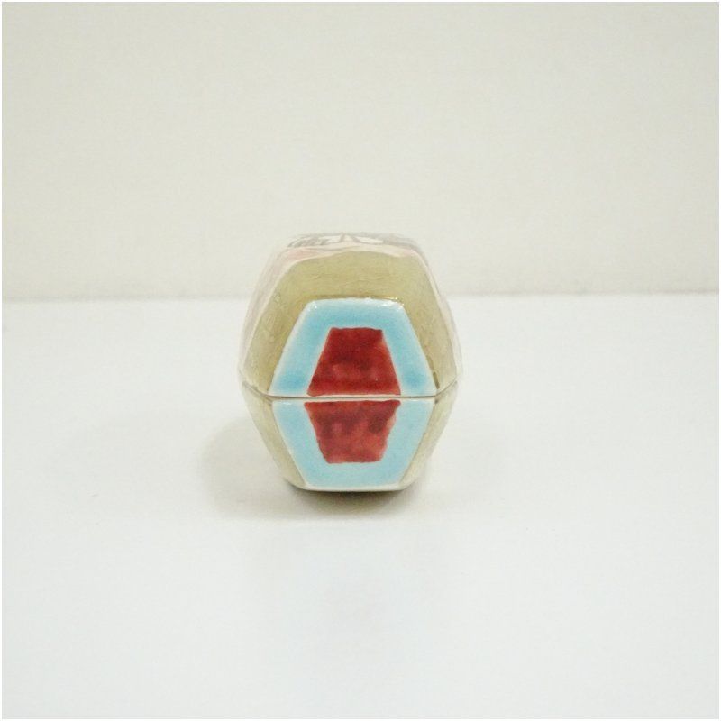 京焼 橋本永豊造 色絵ぶりぶり香合（共箱） 茶道具 茶道 香道 香道具