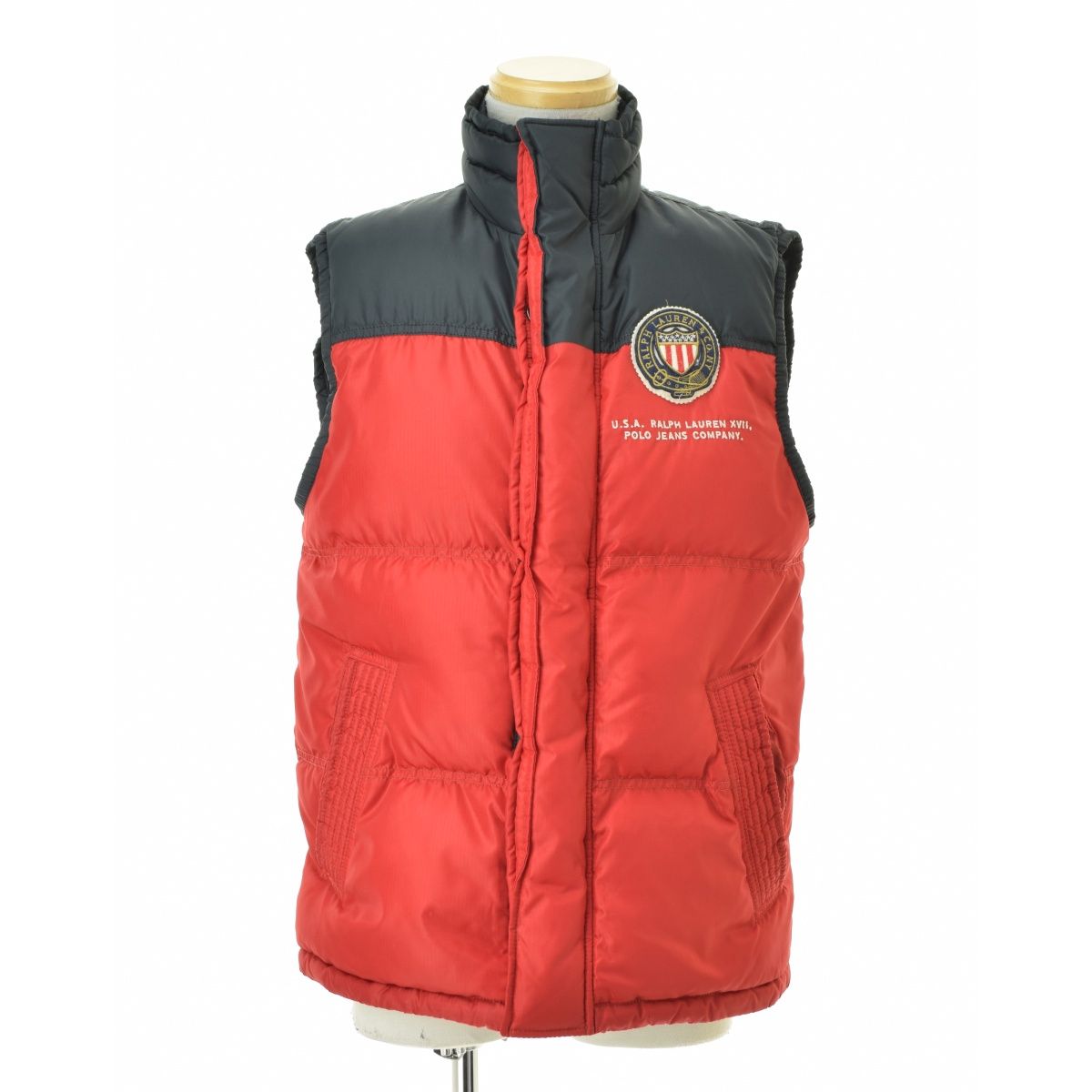 POLOJEANSCO.RALPHLAUREN】ワッペン付き バックナンバリングダウン