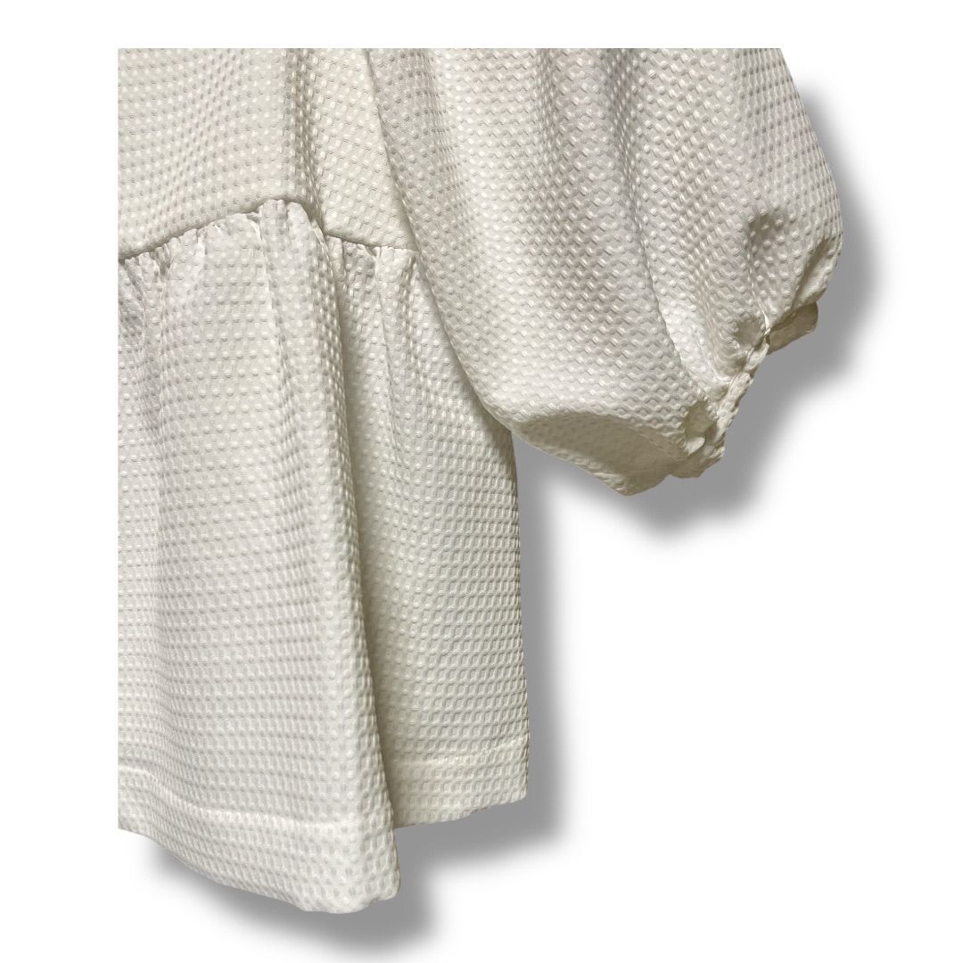 OHGA オオガ ジャガードブラウス パフスリーブ ボリュームスリーブ ぺ