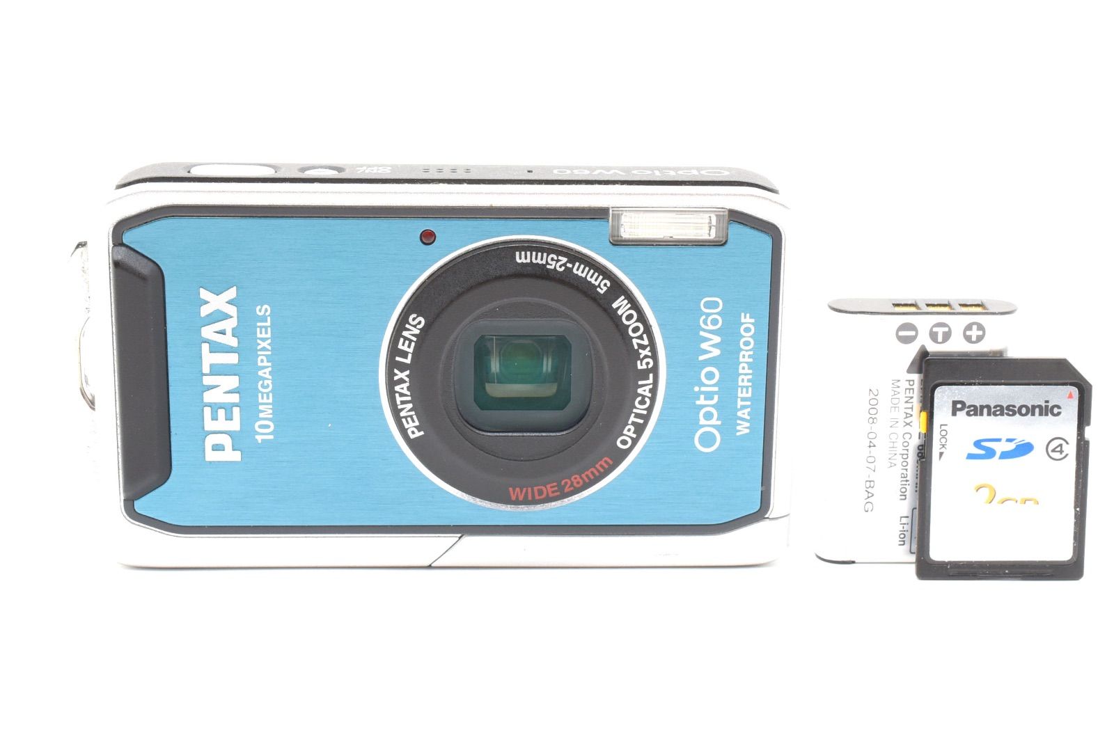 ペンタックス PENTAX Optio W60 オーシャンブルー SDカード付き - メルカリ