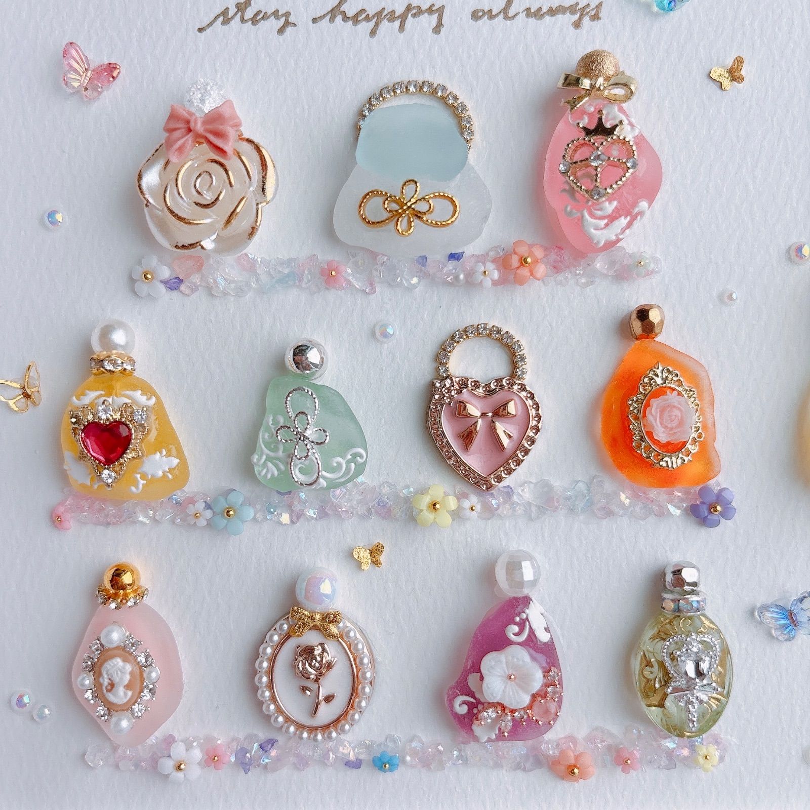 シーグラスアート オシャレ プリンセス 香水 化粧品 フレンチガーリー