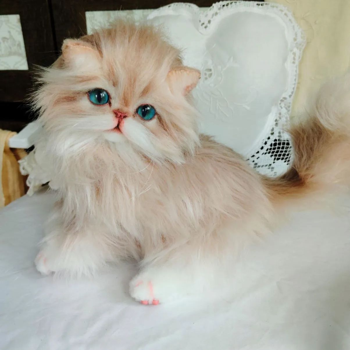 美人さん♡ミヌエット子猫ちゃん♡アートドール♡ぬいぐるみ♡大きめ