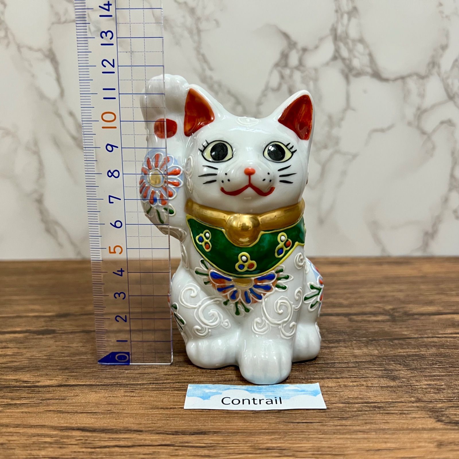 九谷焼盛絵招き猫 高さ45cm 九谷焼盛絵招き猫 高さ45cm