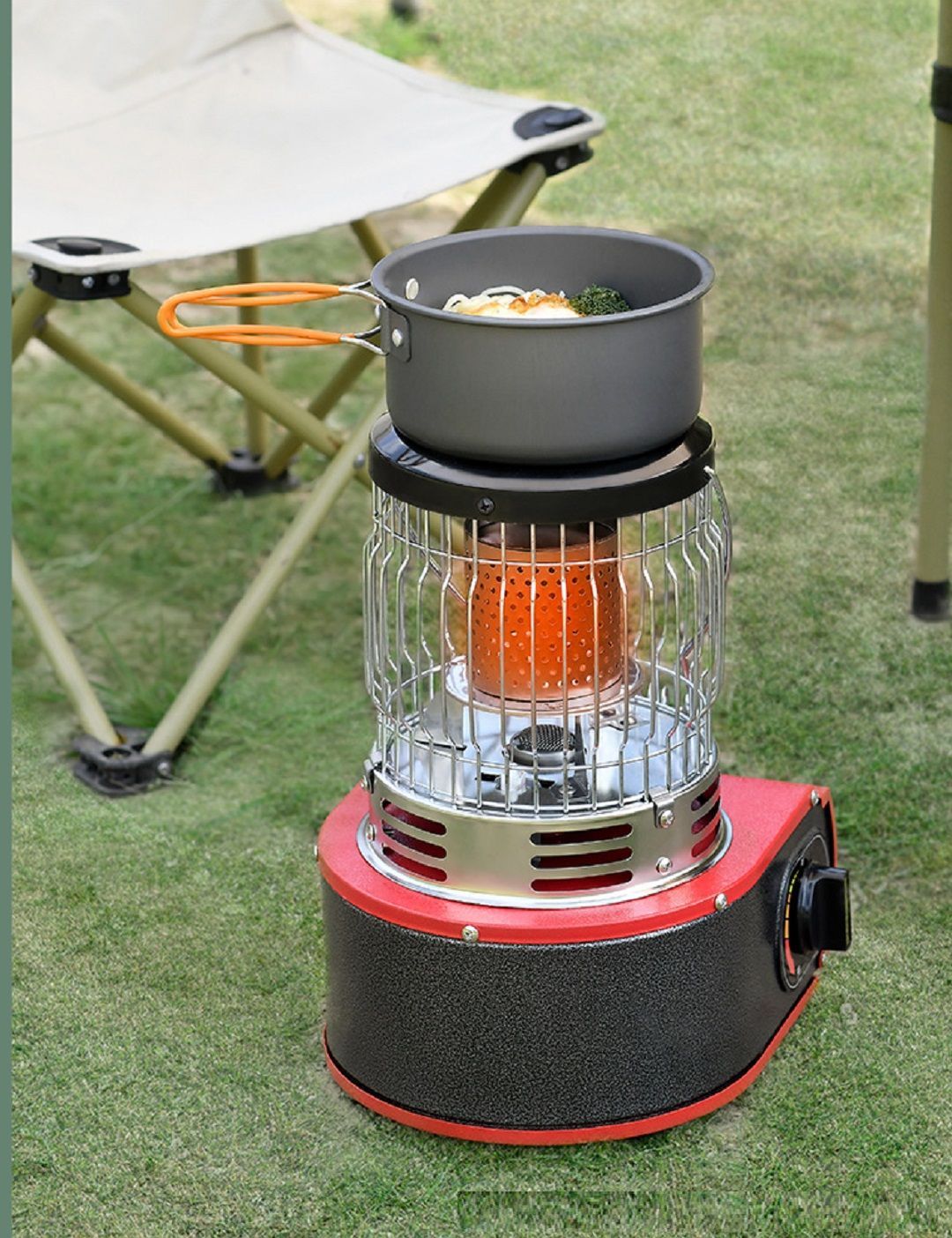 カセットガスストーブ ガスヒーター キャンプ デカ暖 1台3役 電源不要