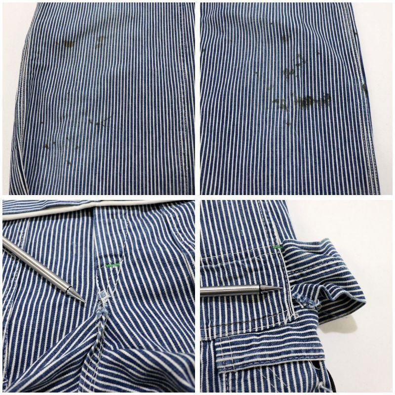 50s vintage OSHKOSH エプロン付き ダブルニー ヒッコリー