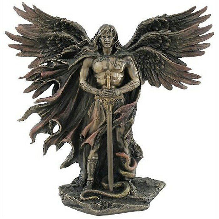 6つの翼の 剣と蛇を持った守護天使 セラフィム コールドキャスト