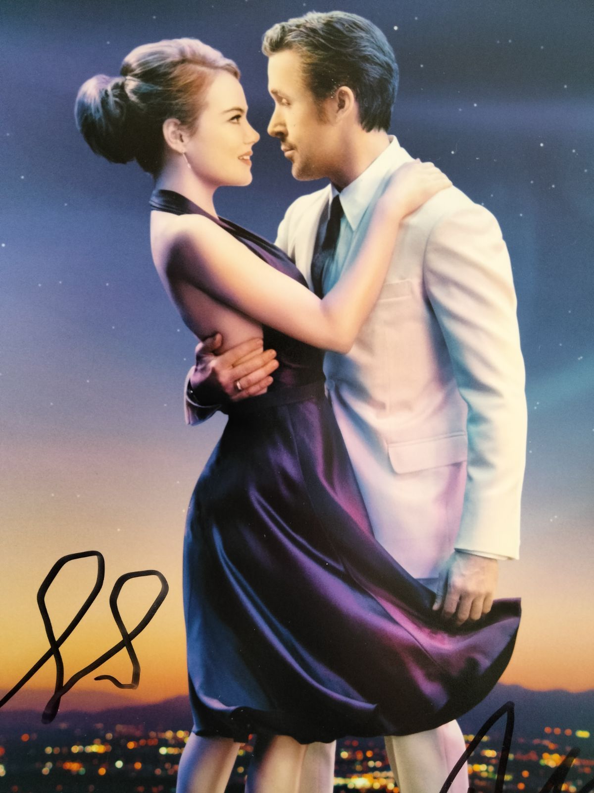 エマ・ストーンとライアン・ゴズリング直筆サイン入り写真…Emma Stone