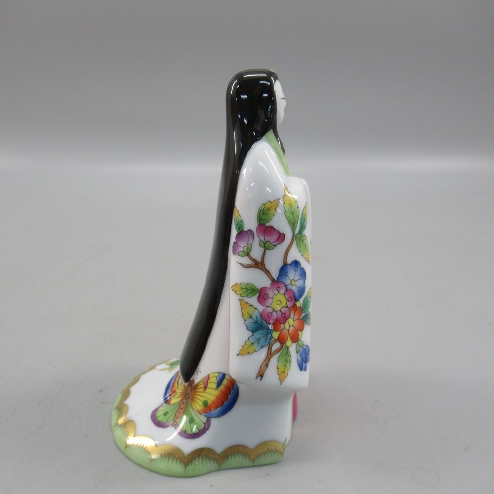 HEREND ヘレンド ヴィクトリア・ブーケ 雛人形 立ち雛 台座・箱付き