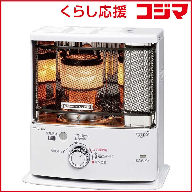 新品 未開封 】 トヨトミ 石油ストーブ ダブルクリーン RC-S2824-W 未