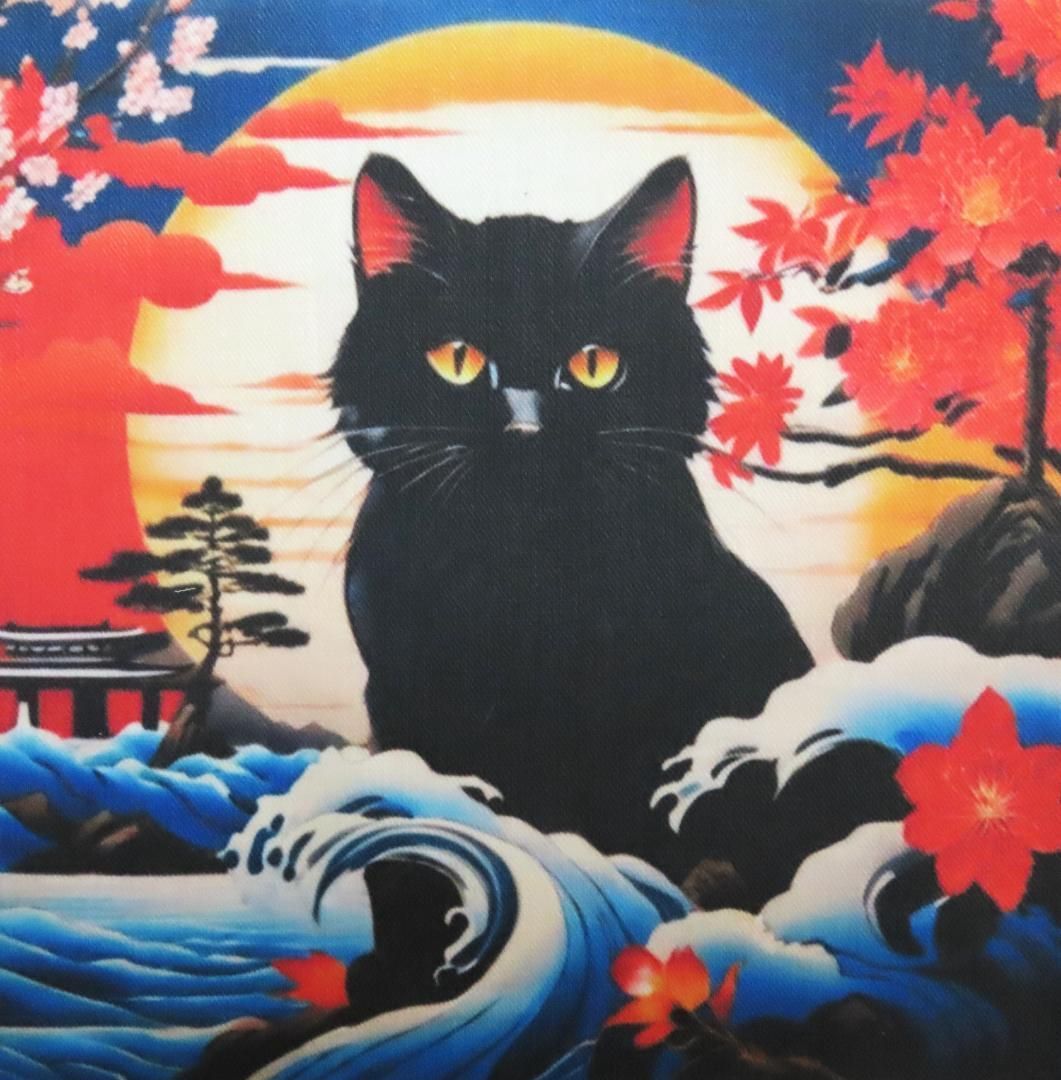 絵画『座った猫』ヘイ平山画