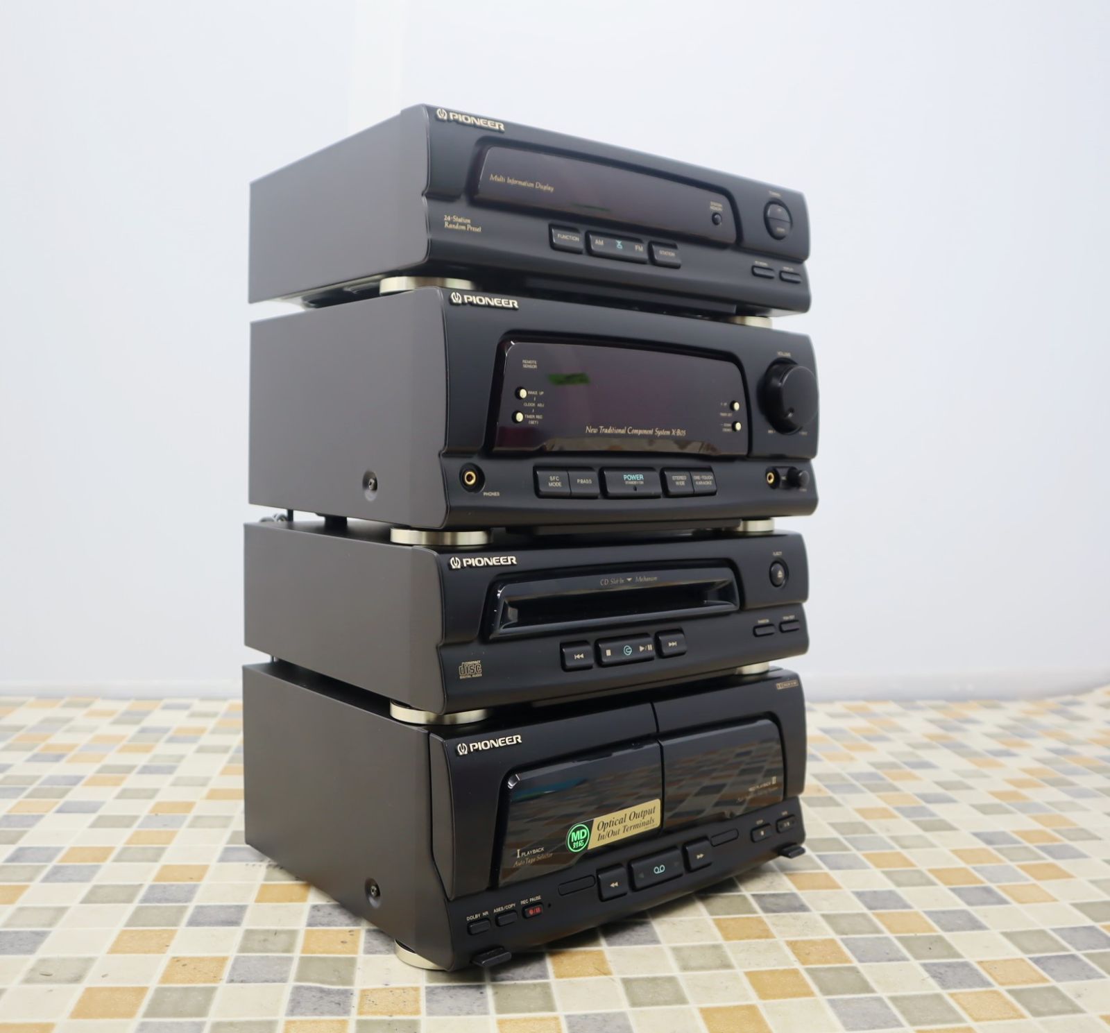 △現状販売 ｜4段 コンポ ブラック｜PIONEER パイオニア X-B05