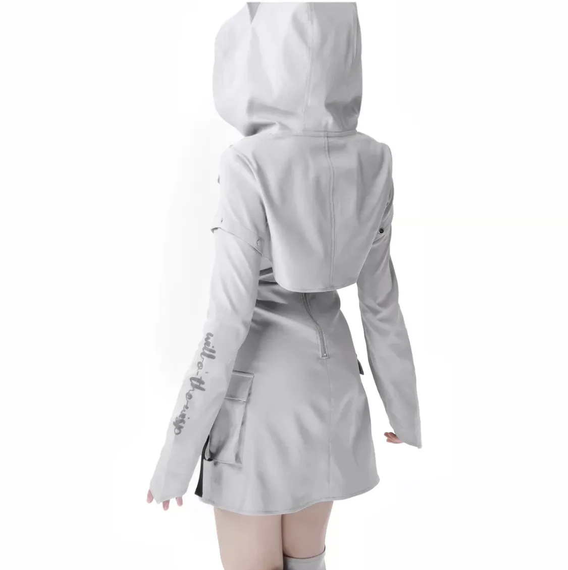 セットアップ 白 黒 モノトーン サブカル 服 y3k サイバー系 パンク