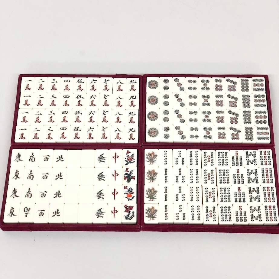 麻雀牌 未開封シュリンク トランプ類税証紙付 高級麻雀 麻雀牌 未開封