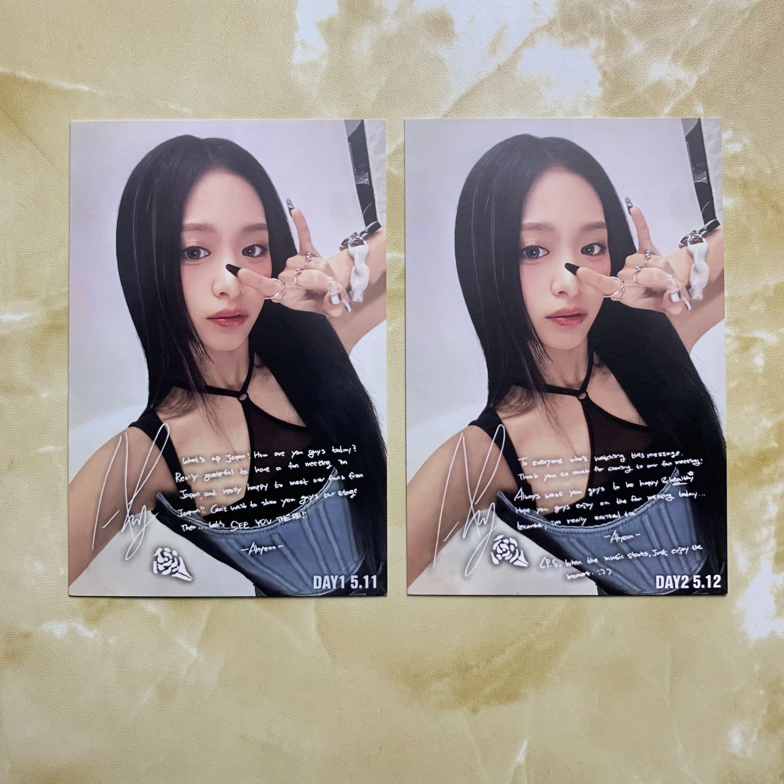 BABYMONSTER ポストカード アヒョン ファンミーティング B賞 5/11と5